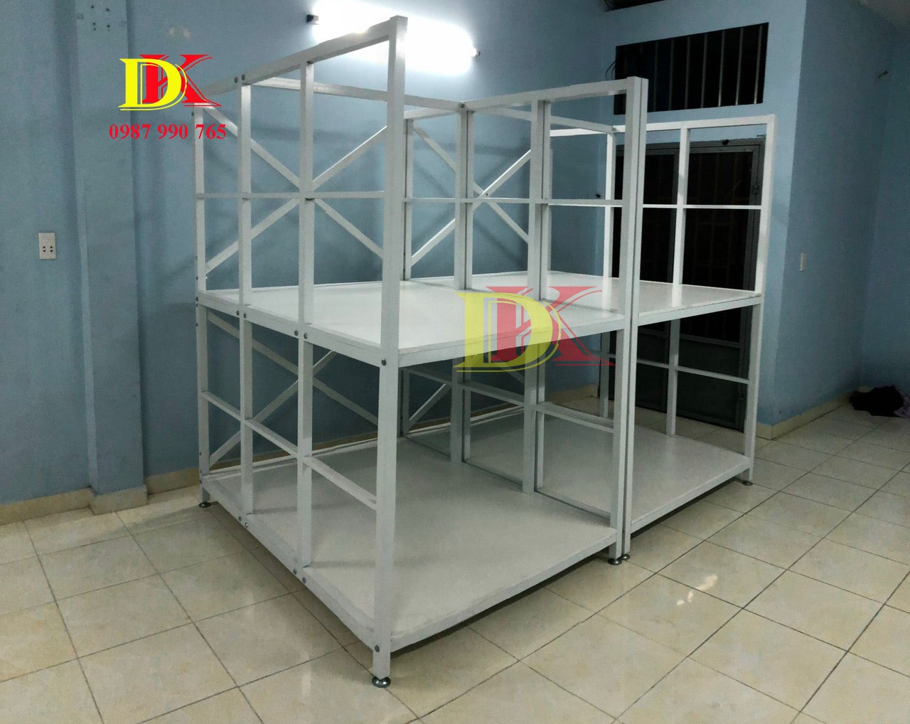 Kệ để vải cuộn 2 tầng